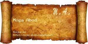 Moga Abod névjegykártya